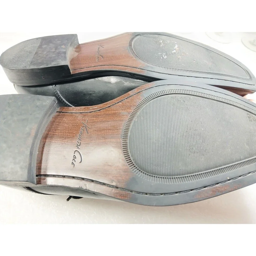 Kenneth Cole Men’s Black Leather Shoes Sz 8 – Silver Tech Comfort